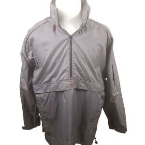 Nike WindbreakerJacket Mens Large Hooded Parka Golf  Water Resistant Nylon  Gray